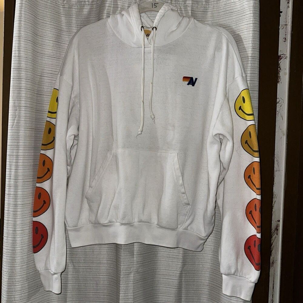 Aviator nation smiley Sunset Hoodie White Size XS